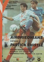 Airdrieonians v Partick Thistle 10-Oct-1992
