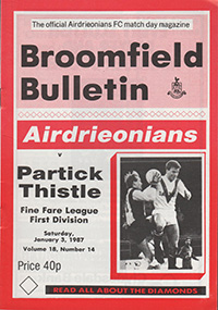 Airdrieonians v Partick Thistle 03-Jan-1987