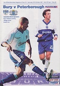 Bury v Peterborough United 27-Oct-2001