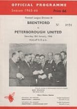 Brentford v Peterborough United 08-Jan-1966