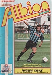 Brighton and Hove Albion v Plymouth Argyle 20-Aug-1994