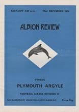 Brighton and Hove Albion v Plymouth Argyle 21-Dec-1974