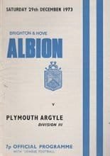 Brighton and Hove Albion v Plymouth Argyle 29-Dec-1973