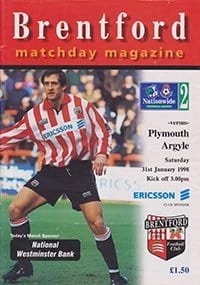 Brentford v Plymouth Argyle 31-Jan-1998