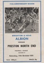 Brighton and Hove Albion v Preston North End 11-Oct-1975