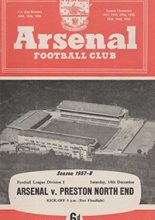 Arsenal v Preston North End 14-Dec-1957