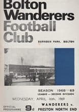 Bolton Wanderers v Preston North End 16-Apr-1969