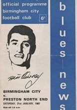 Birmingham City v Preston North End 21-Jan-1967