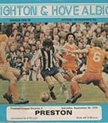 Brighton and Hove Albion v Preston North End 30-Sep-1978