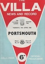 Aston Villa v Portsmouth 16-Apr-1968