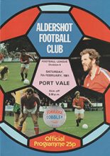 Aldershot v Port Vale 07-Feb-1981
