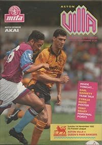 Aston Villa v Queens Park Rangers 01-Nov-1992