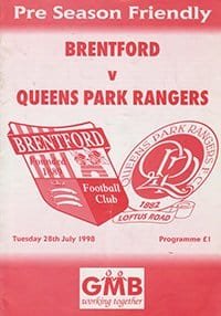 Brentford v Queens Park Rangers 28-Jul-1998