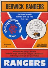 Berwick Rangers v Glasgow Rangers 24-Jul-1993