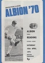Brighton and Hove Albion v Reading 10-Apr-1971