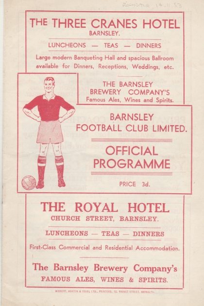 Barnsley v Rochdale 14-Nov-1953