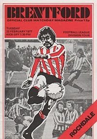 Brentford v Rochdale 22-Feb-1977