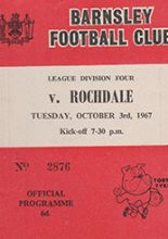 Barnsley v Rochdale 03-Oct-1967