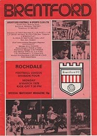 Brentford v Rochdale 06-Mar-1978