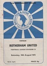 Brighton and Hove Albion v Rotherham United 16-Aug-1975