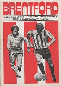 Brentford v Rotherham United 16-Sep-1974
