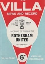 Aston Villa v Rotherham United 17-Feb-1968