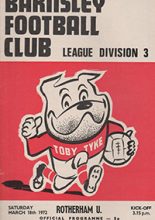Barnsley v Rotherham United 18-Mar-1972