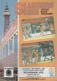 Blackpool v Rotherham United 29-Mar-1986