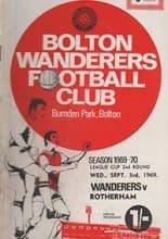 Bolton Wanderers v Rotherham United 03-Sep-1969