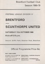 Brentford v Scunthorpe United 11-Oct-1969