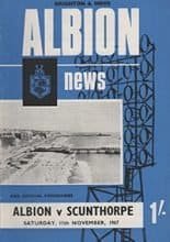 Brighton and Hove Albion v Scunthorpe United 11-Nov-1967