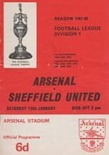Arsenal v Sheffield United 13-Jan-1968