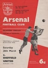 Arsenal v Sheffield United 28-Mar-1964