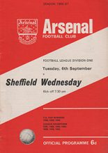 Arsenal v Sheffield Wednesday 06-Sep-1966