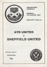 Ayr United v Sheffield United 03-Aug-1981