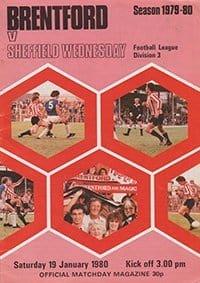 Brentford v Sheffield Wednesday 19-Jan-1980