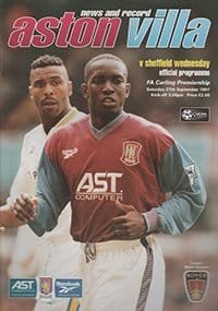 Aston Villa v Sheffield Wednesday 27-Sep-1997