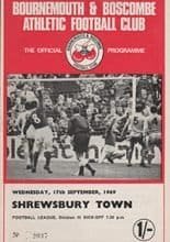 Bournemouth and Boscombe Athletic v Shrewsbury Town 17-Sep-1969