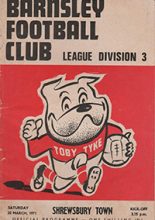 Barnsley v Shrewsbury Town 20-Mar-1971