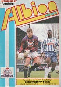 Brighton and Hove Albion v Shrewsbury Town 27-Dec-1994