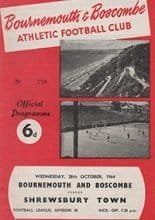 Bournemouth and Boscombe Athletic v Shrewsbury Town 28-Oct-1964