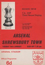 Arsenal v Shrewsbury Town 30-Jan-1968
