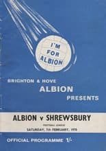 Brighton and Hove Albion v Shrewsbury Town 07-Feb-1970
