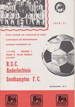 Anderlecht v Southampton 02-Mar-1977