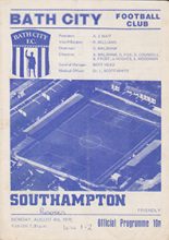 Bath City v Southampton 04-Aug-1975