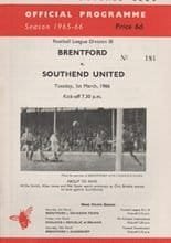 Brentford v Southend United 01-Mar-1966