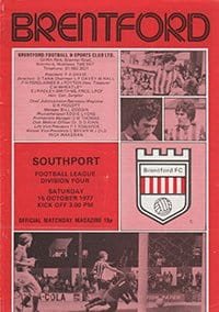 Brentford v Southport 15-Oct-1977