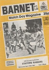 Barnet v Stafford Rangers 29-Apr-1987