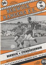 Berwick Rangers v Stenhousemuir 29-Sep-1990