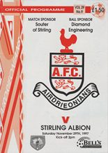 Airdrieonians v Stirling Albion 29-Nov-1997